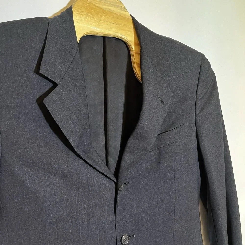 Ermenegildo‎ Zegna Men's 40L Charcoal Gray Taglio Esclusivo Sports Coat Wool